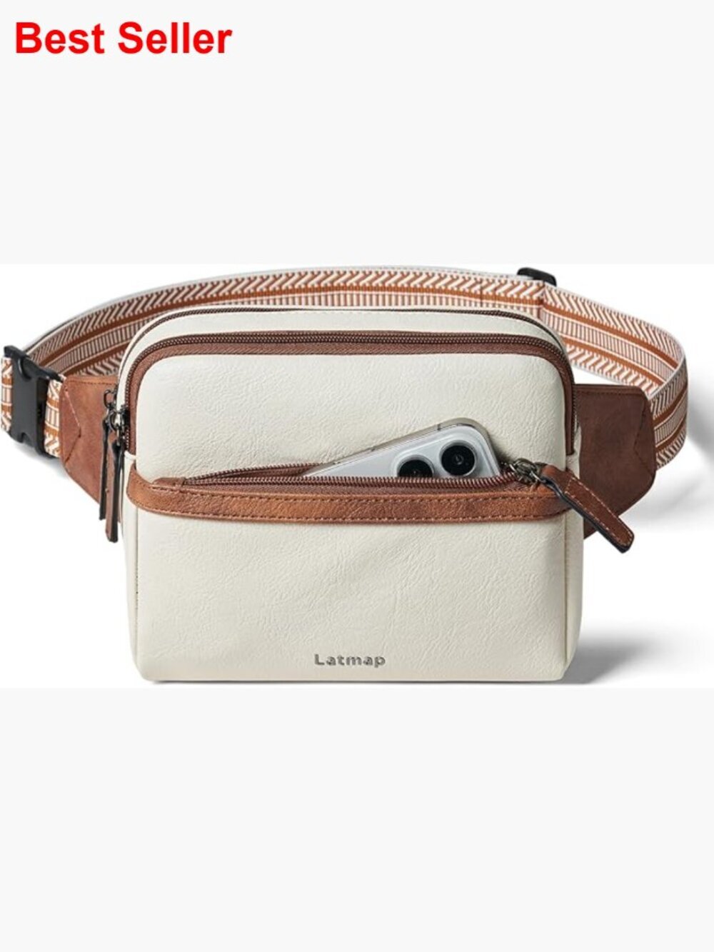 Faux Leather Fanny Pack Belt Bag Crossbody Waist Pack Travel Purse